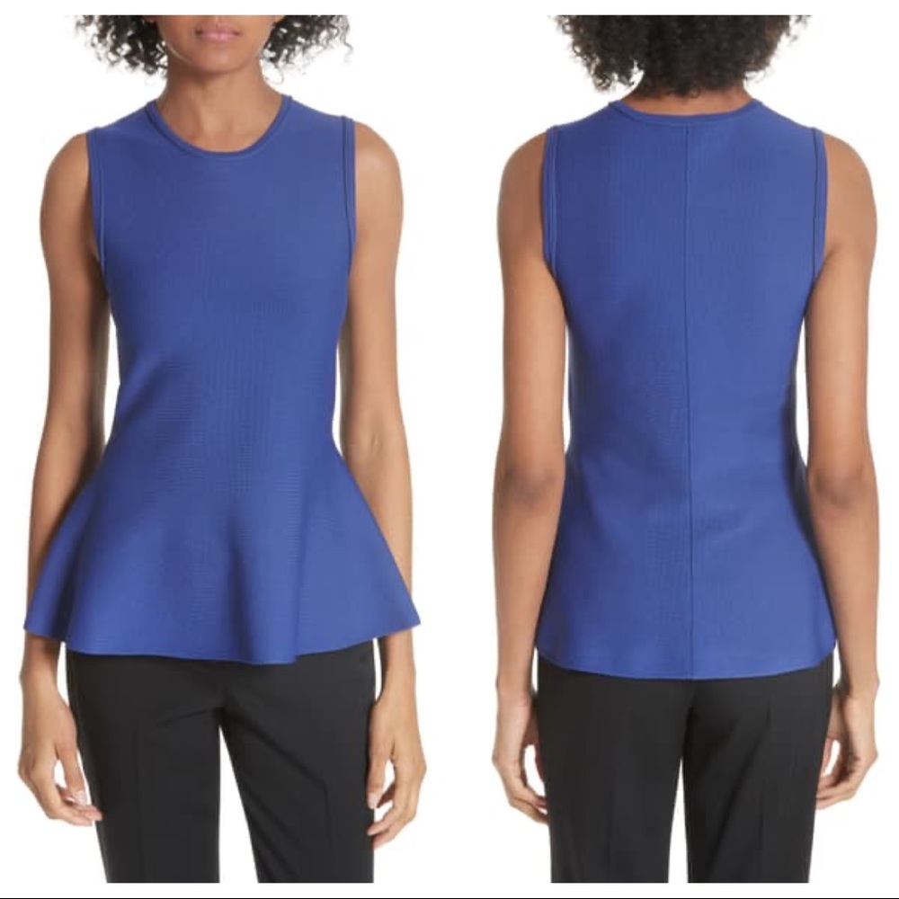NWT Theory Classic Peplum Top Size S